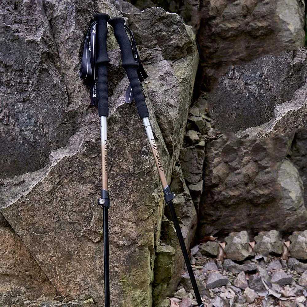 MOBI GARDEN Outdoor Hiking Poles Aluminum Alloy Telescopic Hiking Poles Climbing Adult Childrens Styles G251220