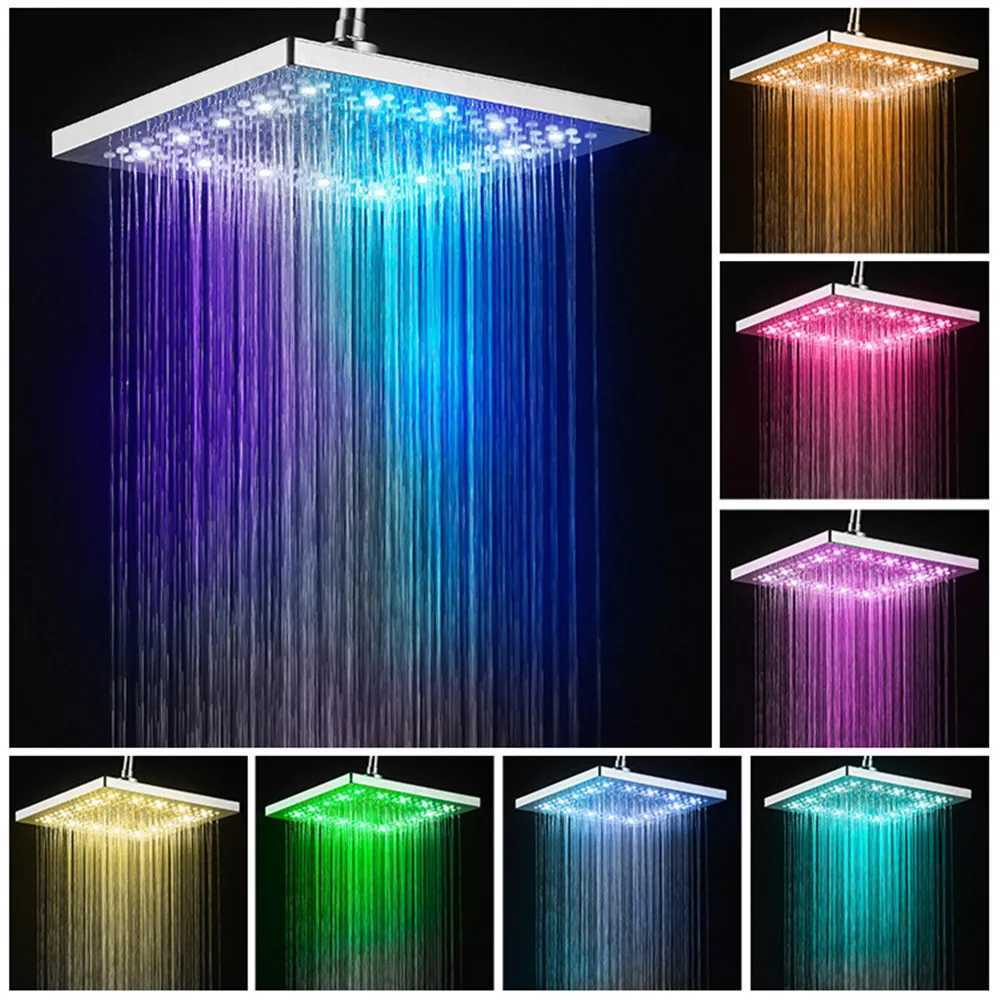 LED Shower Head Digital Temperature Control 3 Spraying Colors Shower Sprayer Water Saving Shower Filter with LED Light Shower C251220