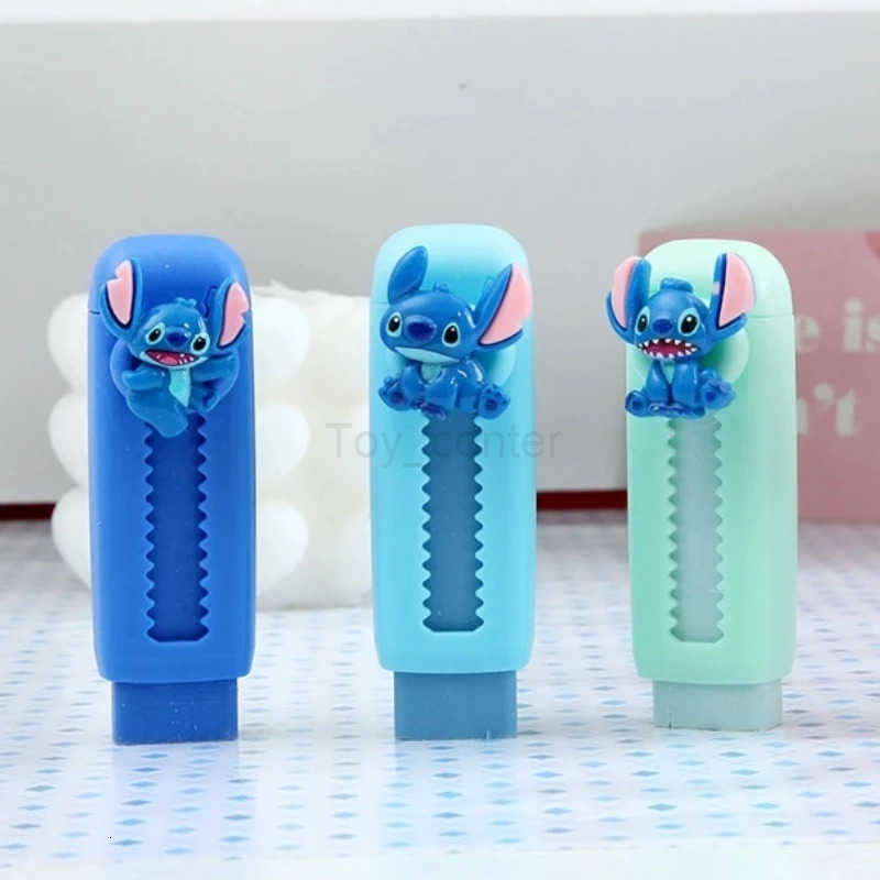Disney Eraser Stitch 24pcs Push-Pull Cute Learn Stationery Clean Without Leaving A Trace Pencil Eraser Student Boxed Gift H251220