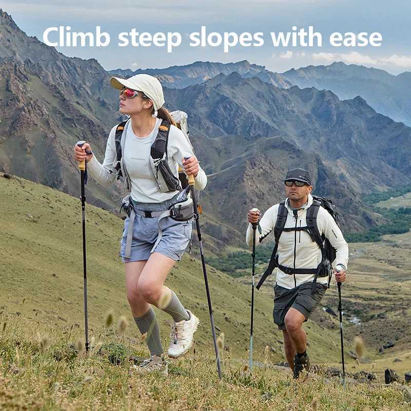 Naturehike 2025 Light Trail 5-EXT Five-Section Carbon Fibre Folding Trekking Pole Portable Storage Multi-Scene Support Pole G251220