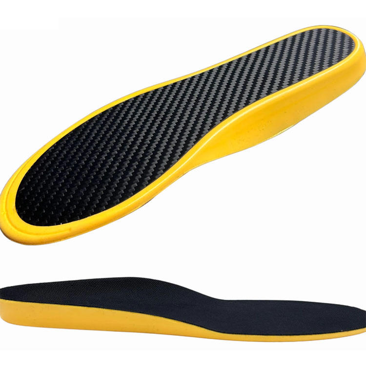 fashion Carbon Fiber Shock Absorption Insoles Stable High Elastic Basketball Carbon Insoles for Jumping Running