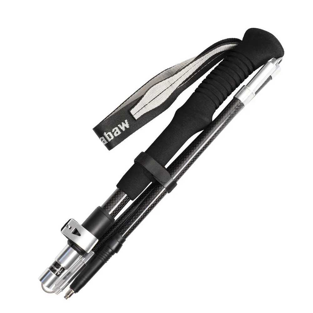 3K Carbon Fiber Folding Trekking Pole Ultra Light Five Section Hiking Staff Collapsible Walking Stick for Camping Trek G251220