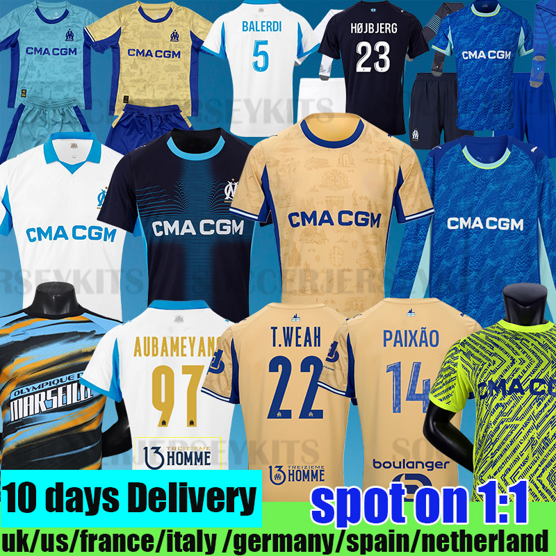 25 26 marseilL e maillot de foot mar seille GREENWOOD mar seille Soccer jersey Anniversary 4th GOUIRI OUNAHI harit 25 26 OM football shirt hommes enfants NDIAYE Mbemba