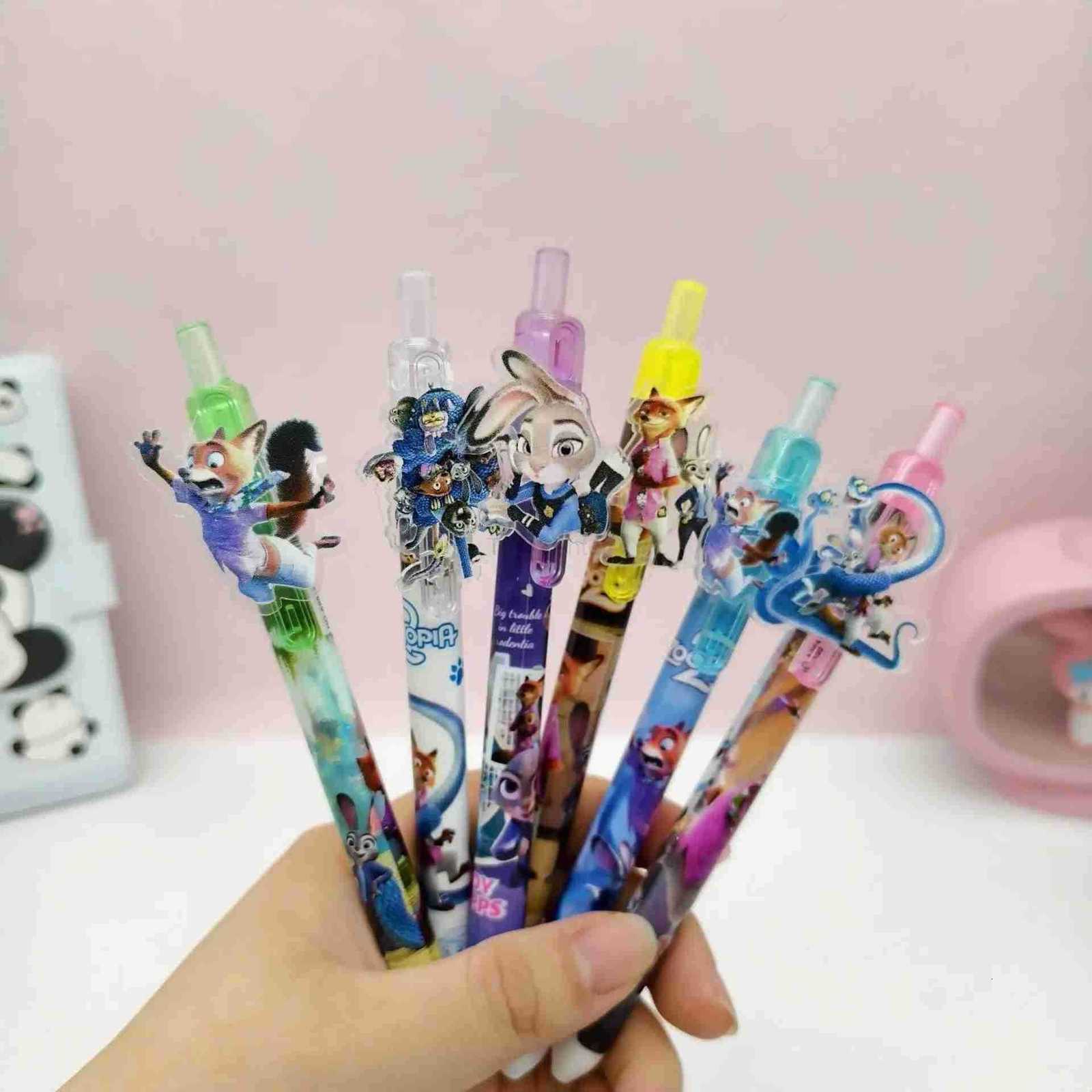 Disney Zootopia Cute Pens Disneys Judith Nick Student Kawaii School Supplies Kids Gel Pen Stationery Office Accessories Children Gift H2512201