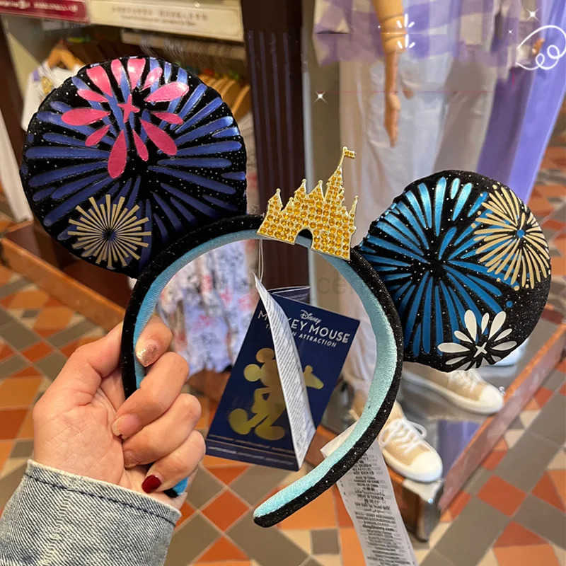 Disney Ear Headband For Women Disneyland Mickey Headband Adult/Child Plush Sequin Cosplay Girls Accessories Birthday Gifts H251220