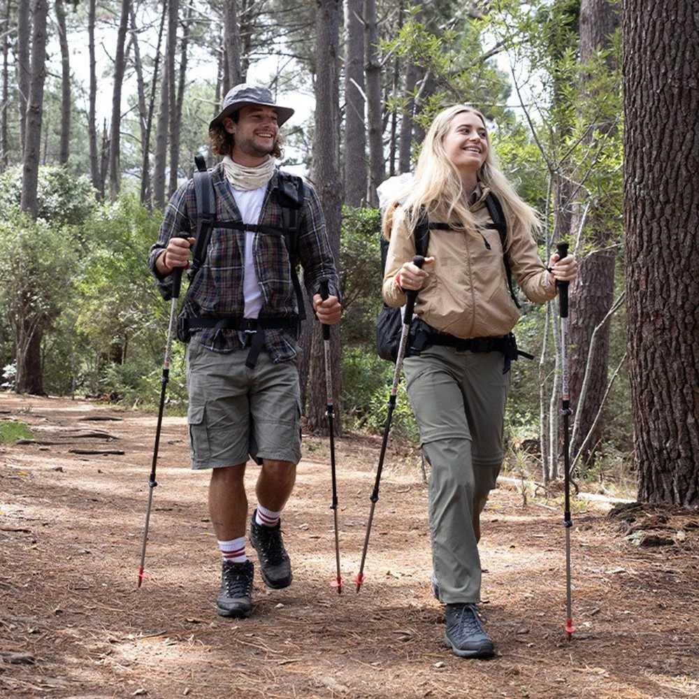 Naturehike Trekking Poles Shock Absorption Walking Sticks Telescopic Foldable Ultralight Adjustable Hiking Cane Camping Pole G251220