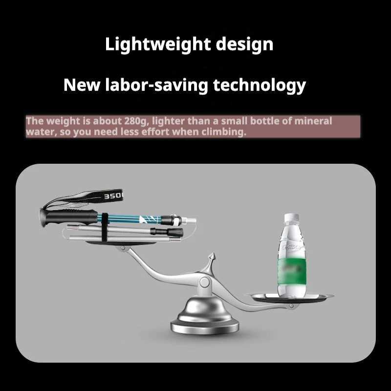 Contoose Ultra Light Trekking Pole Retractable Folding Alpenstock Hiking Climbing Cane Outdoor Equipment Carbon Free G251220