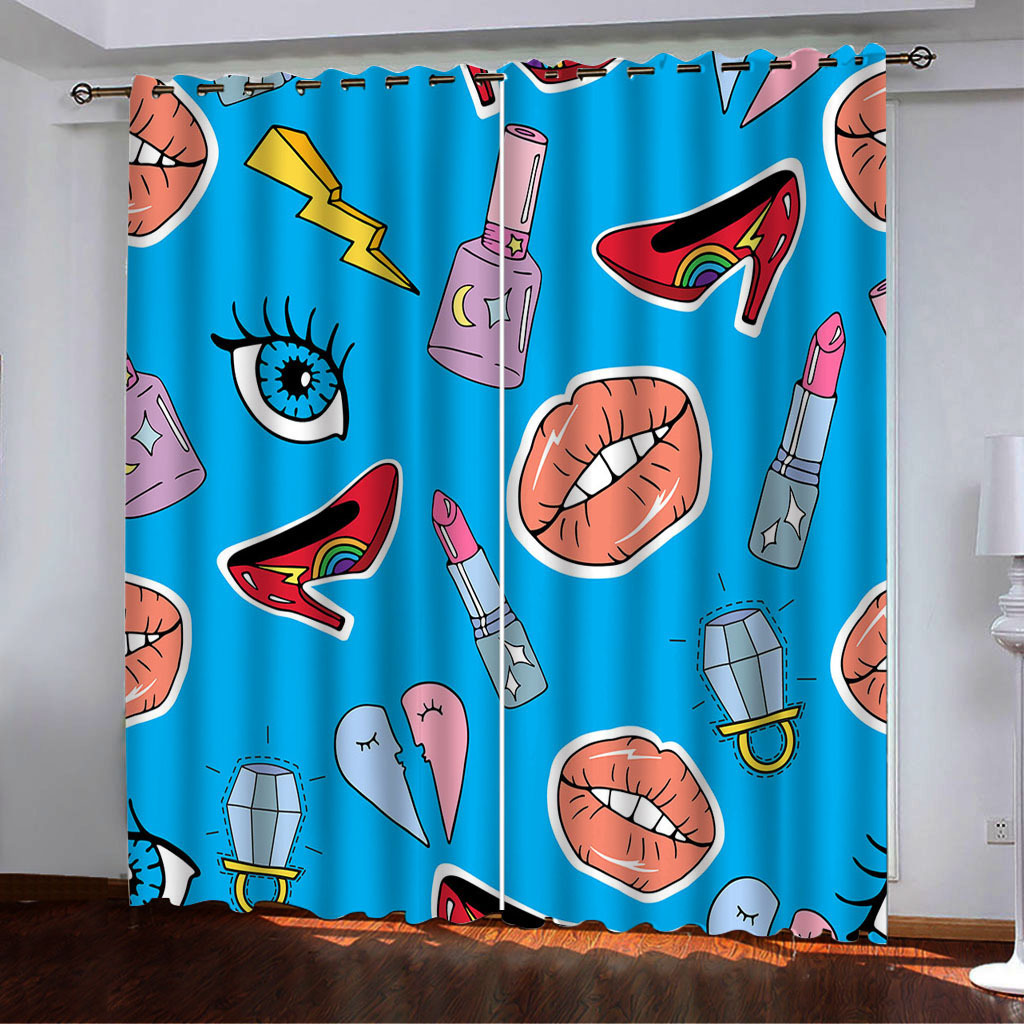 YL-38010 Floral Printed High-Density Blackout Curtain available for cross-border trade, 3D digital printing, custom designs welcome.