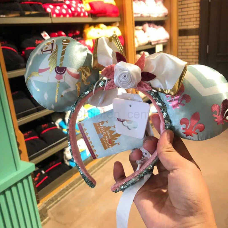 Disney Ear Headband For Women Disneyland Mickey Headband Adult/Child Plush Sequin Cosplay Girls Accessories Birthday Gifts H251220