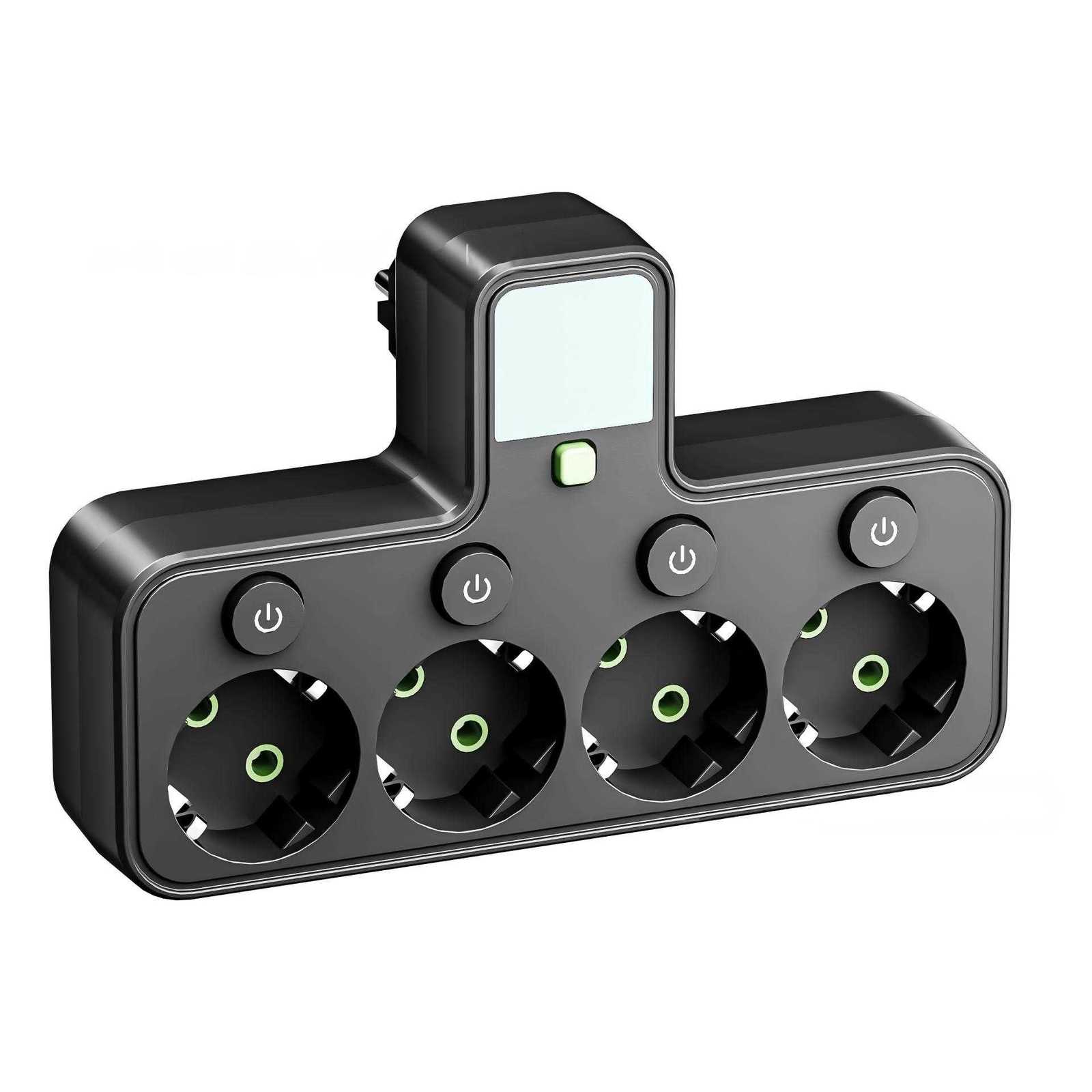 4000W Eu Plug Power Strip Mtifunction Socket Smart Night Light Independent Switch European Standard Outlet with USB C Ports Y251101