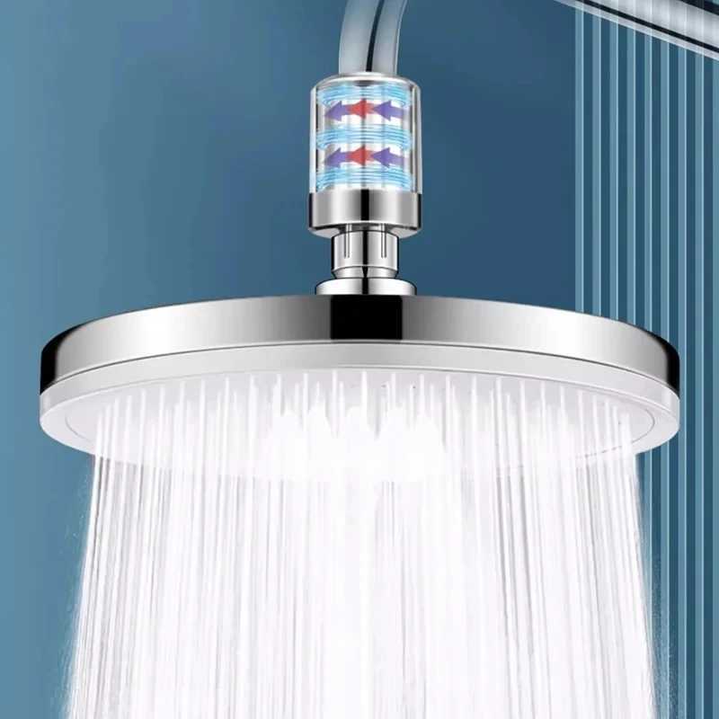 6 Modes Big Panel Rainfall Shower Head High Pressure Top Rainfall Shower Heads Shower Faucet Silver Bathroom Accessories C251220