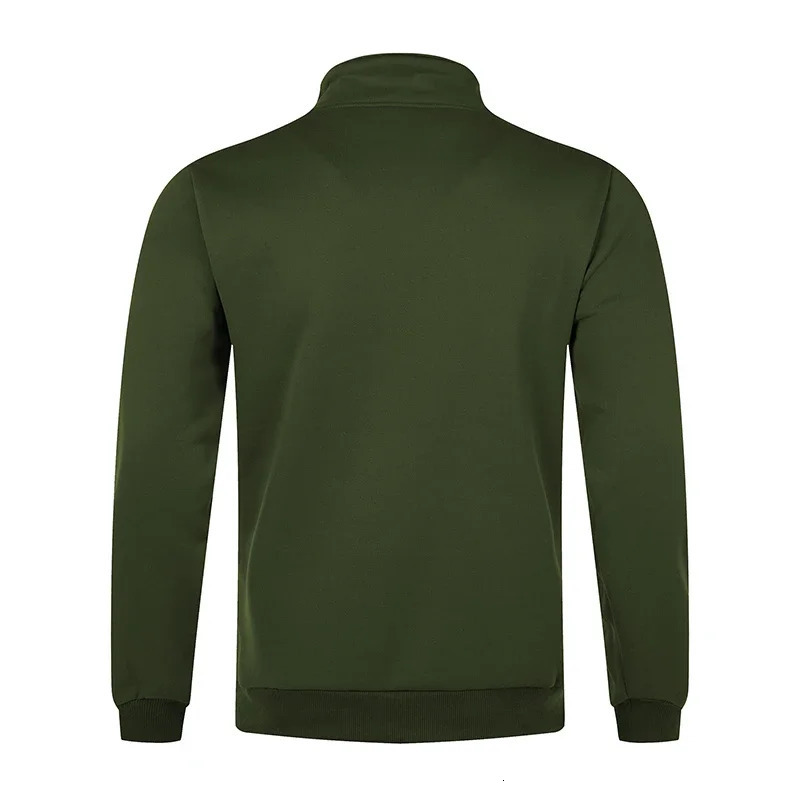 Men Sweatshirts Fall Spring Thicker Half Zip Pullover Hoody Solid Color Turtleneck for Male Outdoor 251219