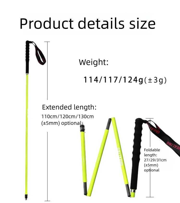 Ultra-Light Carbon Fiber Walking Sticks 4-Section Folding Trekking Poles for Hiking And Climbing Nature Hike G2512201