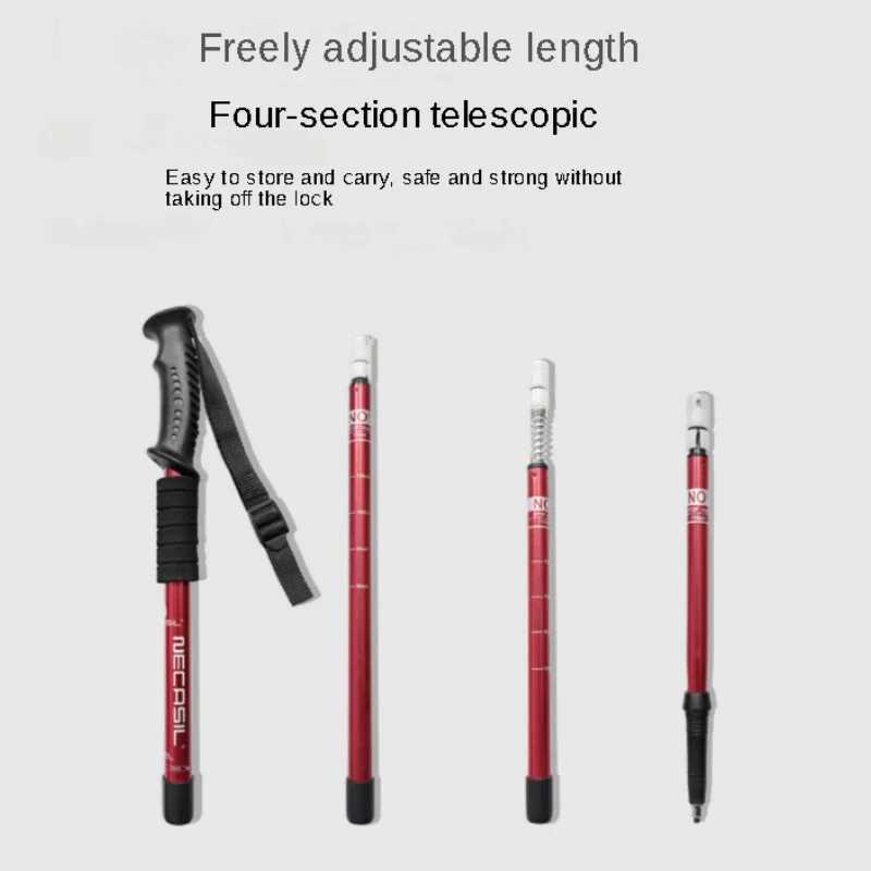2PCS Adjustable Ultralight Trekking Poles Aluminium Alloy Walking Stick Trail Running Hiking Alpenstock Folding 135cm Tourism G251220