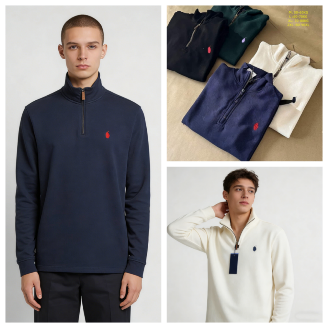 Polo Sweater Men Qu… - image