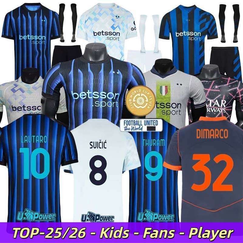 INtErS es 2025 2026 BASTONI DIMARCO Maglia Soccer Jersey CALHANOGLU BARELLA INTERS THURAM PAVARD LAUTARO ANNIVERSARY FRATTESI Special Football Shirt Men Kit Kids