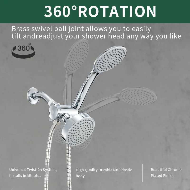 Handheld Shower Head Two In One Shower Long Hose Three Way Water Distributor Bathtub Showers Mounted Set Accessories C251220