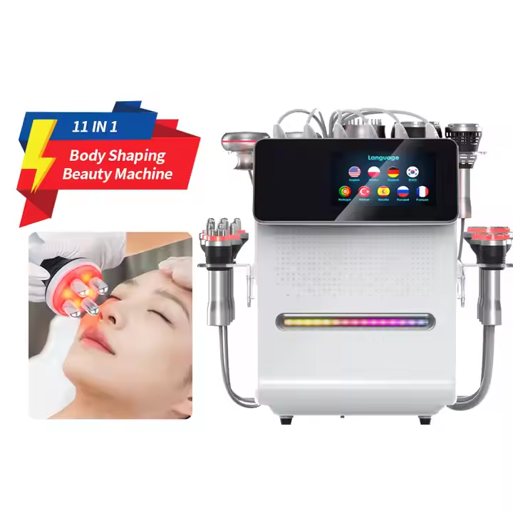 9-In-1 Ultrasonic Cavitation Slimming Machine 80Khz Vacuum RF Skin Tightening Body Sculpting Weight Loss Beauty Therapy Device