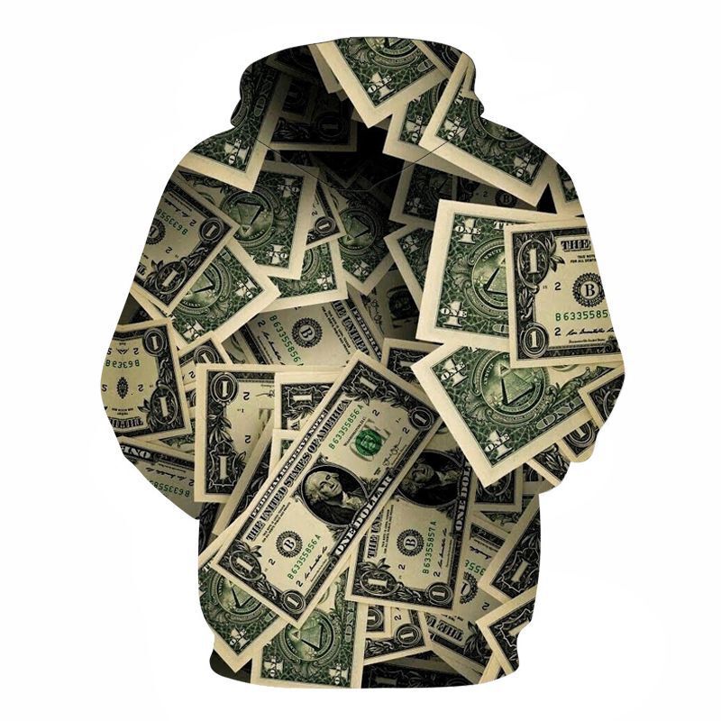 Trendy Fashion 3D Print Autumn Winter Men's Casual Pullover Hooded Sweatshirt Popular Hoodie