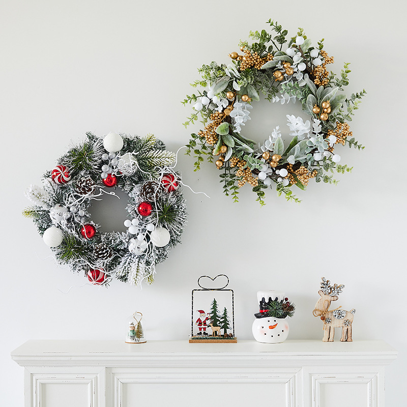 Christmas wreath decorations, Christmas decorations for household use, creating an atmosphere, Christmas tree display window ornaments, Christmas wrea