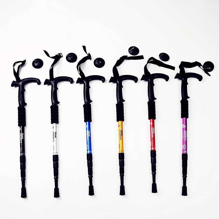 Trekking Pole Ultralight Walking Sticks Adjustable Hiking Canes Telescopic Crutch for Walking Sticks Hiking Accessories G251220