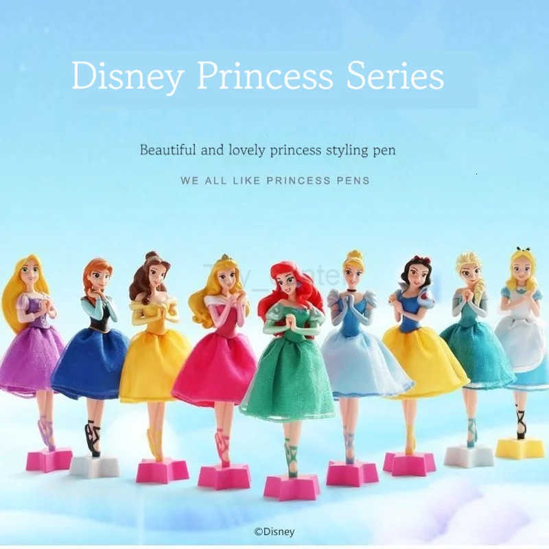 Disney New Princess Modeling Kawaii Elsa Snow White Creativity Lovely Feather Pen Cartoon Girl Birthday Gift 05mm Ballpoint Pen H251220