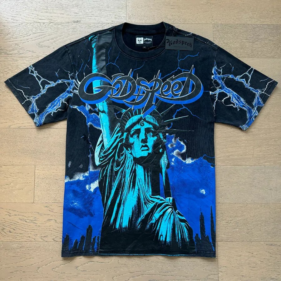 T-shirt designer t shirt mens godshirt short sleeve beach hipster fabric Stree printing Men Women street High Quality Hip Hop Fashion washed black