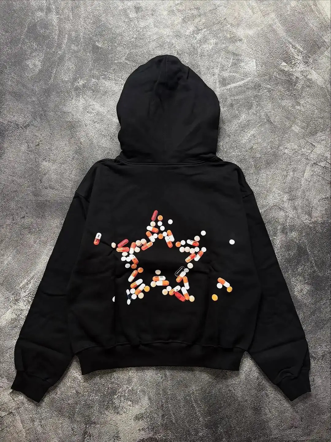 Retro Art Ultra-large Letter Printing Summer Street Round Neck of Hoodie Coats Mens Loose Leisure Sports Warm Couple Sweater 251219