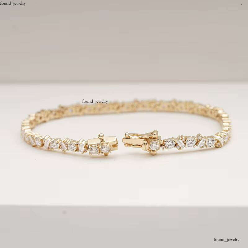 VVS Moissanite Starsgem Confetti 10k Gold Multi-Shaped Fashionable Classic Bracelet Popular Design for Men and Women