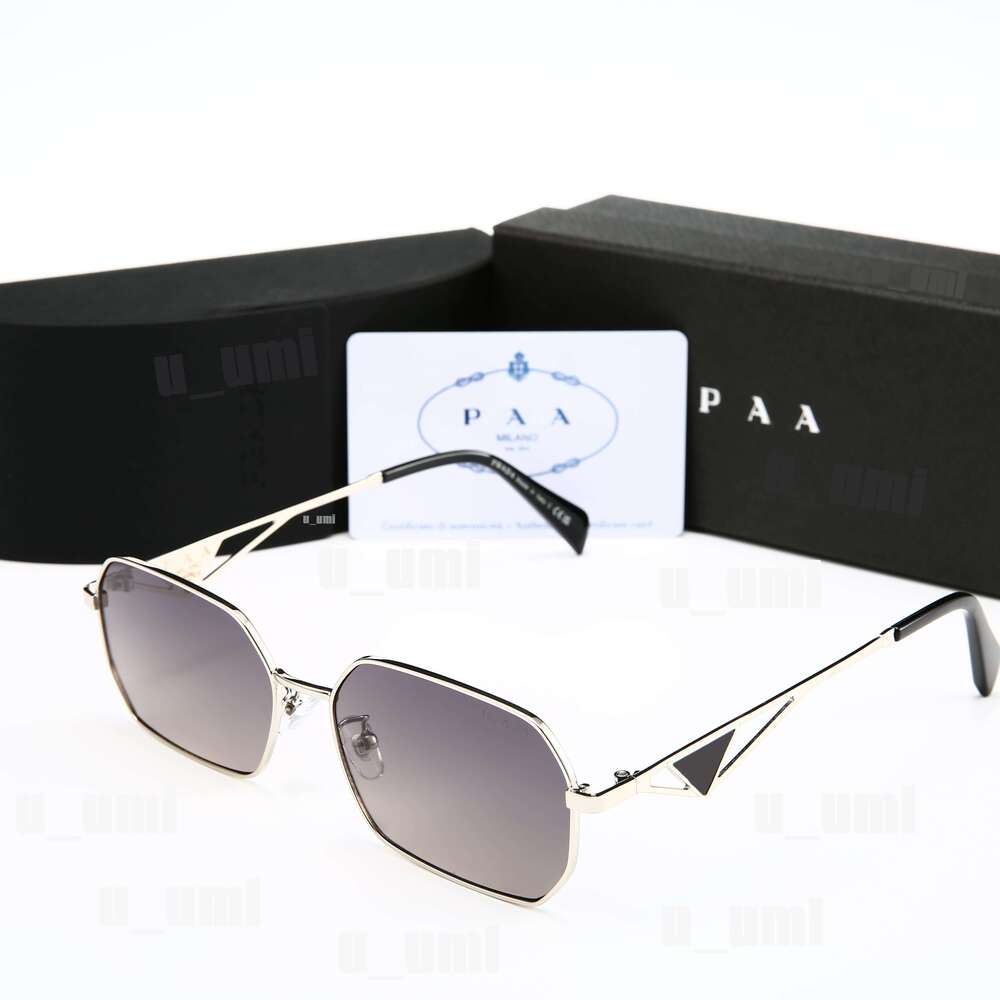 Free Shipping Luxury Sunglasses UV400 Protection Metal Triangle Designer Sunglasses Classic Black Frame Dark Gray Lens Sunglasses For Women Men Daily Glasses