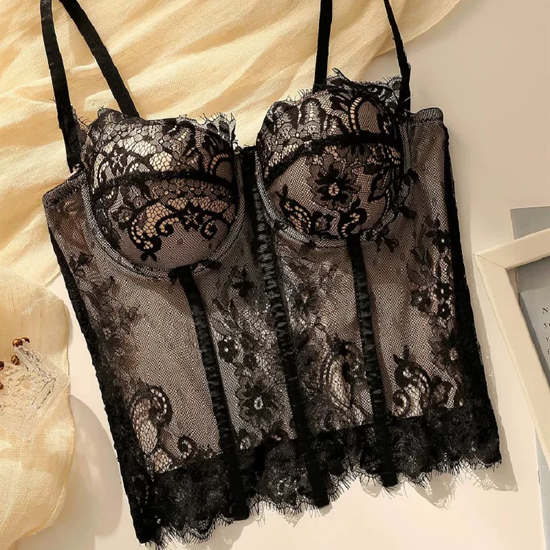 Elegant Shaping Sexy Lace Women Corset Floral Lace Lady Bustier Girls Slim Evening Wear Crops Lady Club Party Body Shaper Top 251209