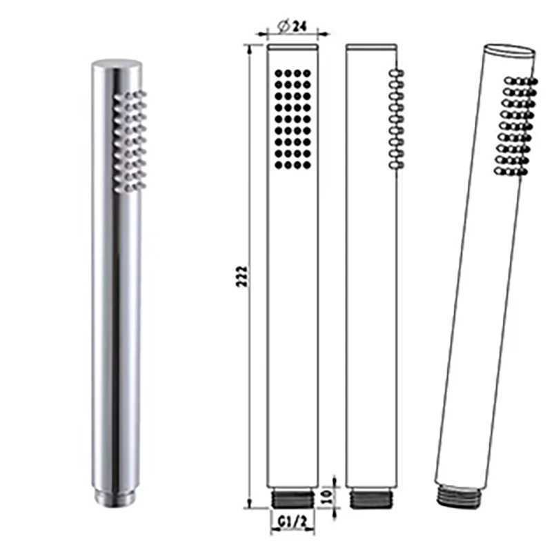 Brass Handheld Shower Head Brushed Golden Hand Held Shower Sprayer White Bath Sprinkler Grey Chrome Black Rose Gold Handshower C251220