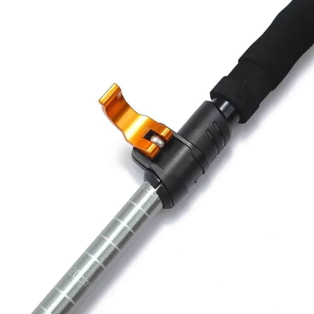 JUNGLEKING New 7075A Aluminum Alloy 5-section Hiking Pole Portable Folding and Telescopic Pole for Mountain Climbing and Hiking G2512201