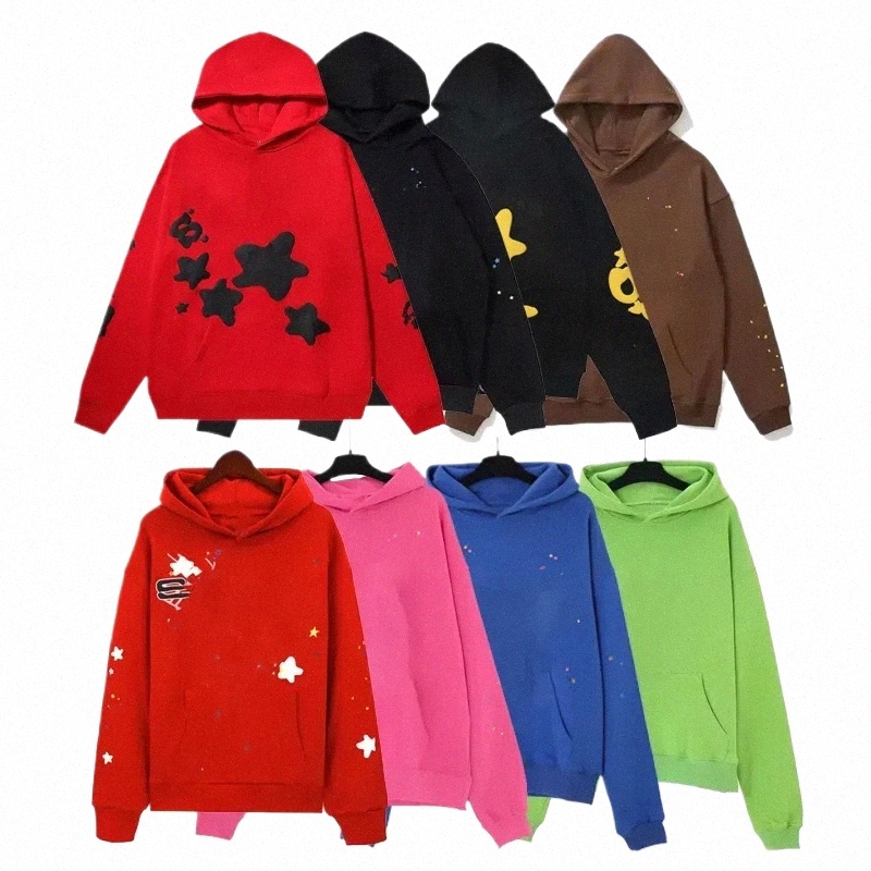 designer fluffy hoodies Young Thug Men Women Hoodie High Quality Foam Print Web Graphic Pink Sweatshirts y2k Pullovers Designer Hoody Trksuit