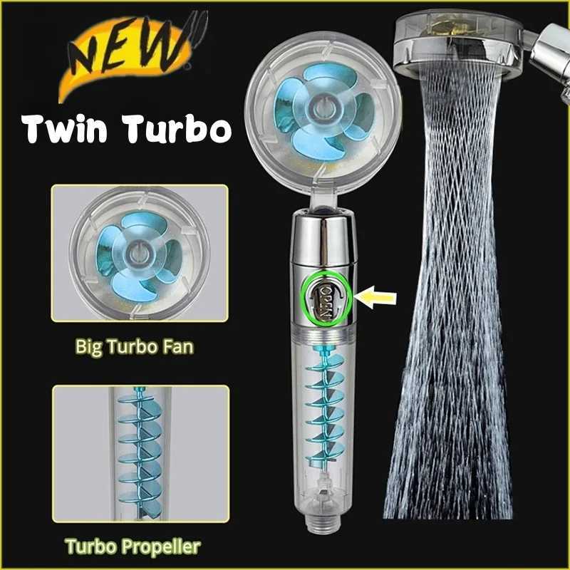 Shower Head High Pressure Water Saving Shower Pommeau De Douche One-key Stop Water Massage Shower Head for Bathroom Accessories C251220