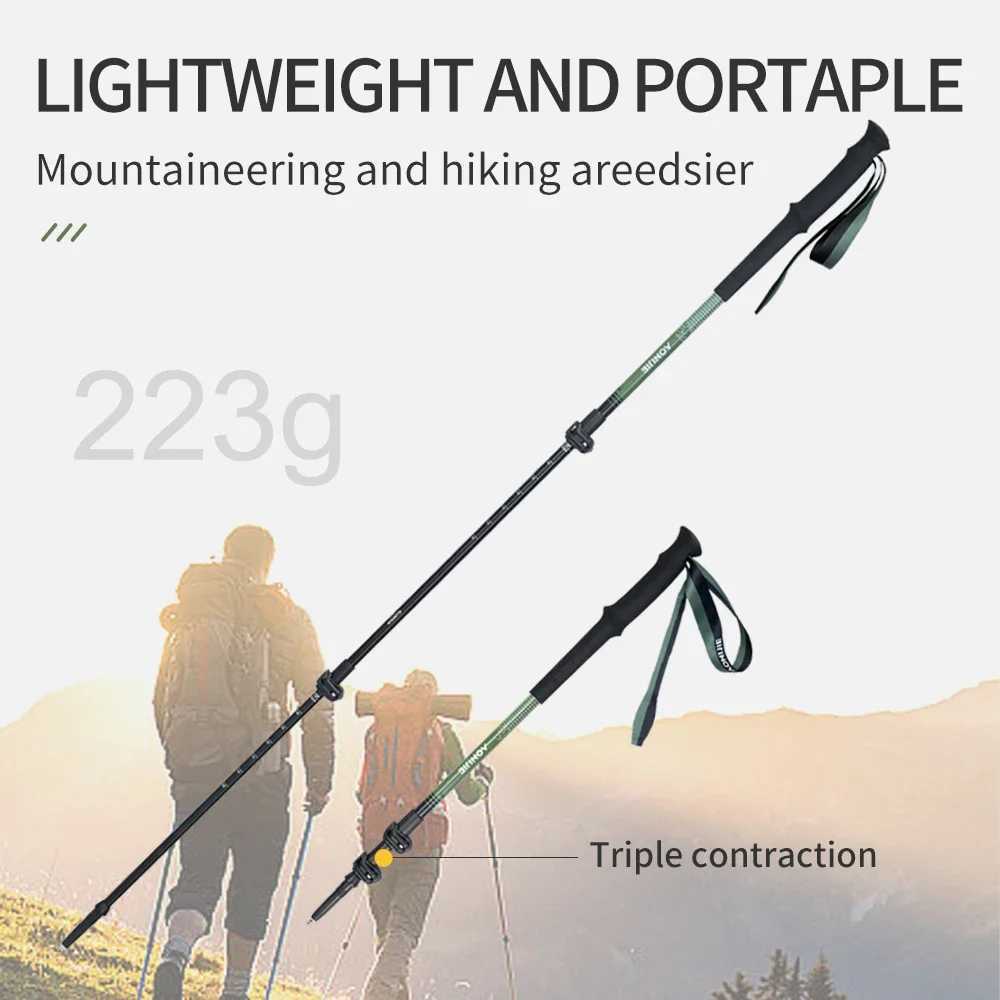 AONIJIE E4215 Outdoor Folding Trekking Poles Retractable Cross-country Running Poles Suitable for Mountaineering and Hiking G251220