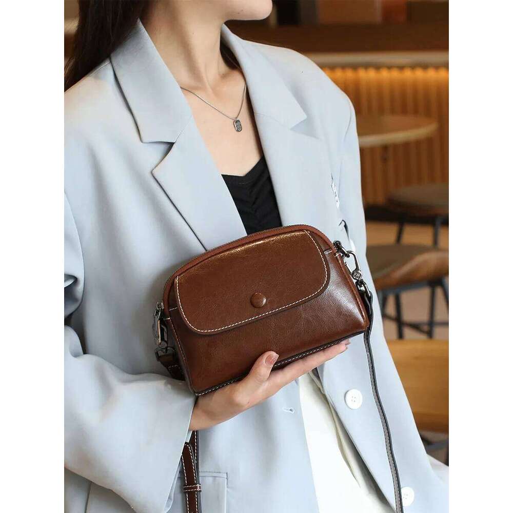 YANATARI Mini Small Genuine Leather Vintage Crossbody Bag Luxury Phone Shoulder Mobile Bag For Women tote bag