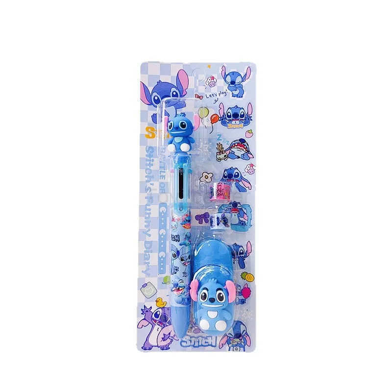 Disney Wholesale Stitch Stationery Set Colors Ballpoint Pen Correction Tape Stitch Tape Stitch Notebook Girl Christmas Gift H251220