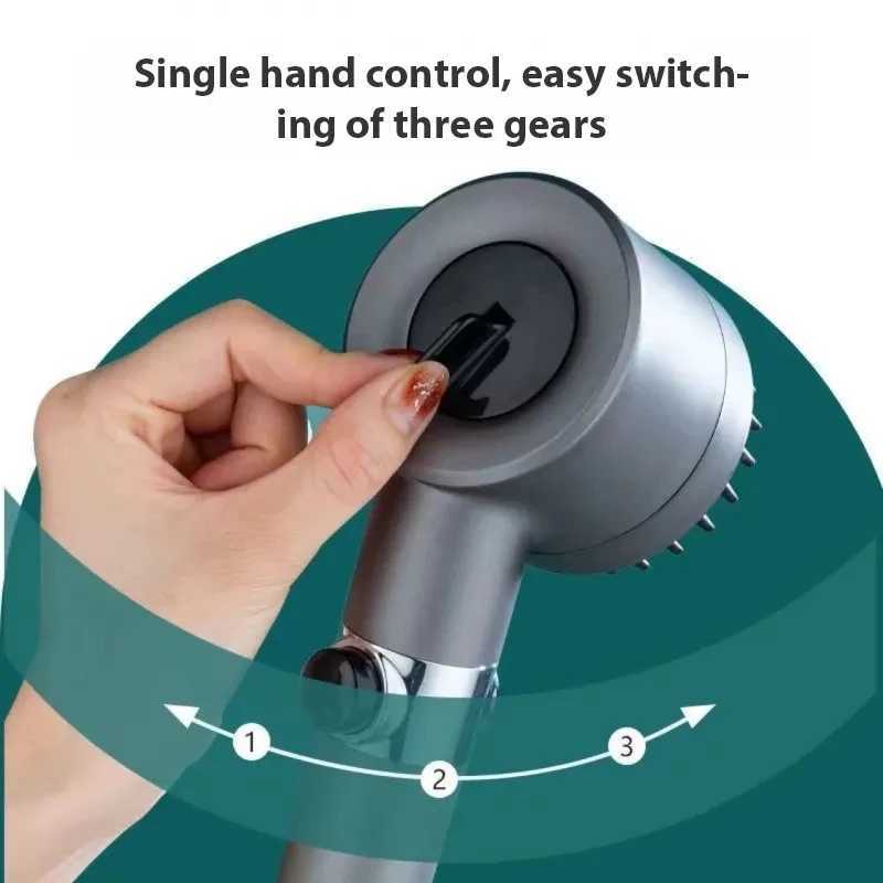 New Zai Xiao 3 Modes Adjustable Shower Head 4 In 1 Massage Shower High Pressure Water Saving One-Key Stop Spray Nozzle Bathroom C251220