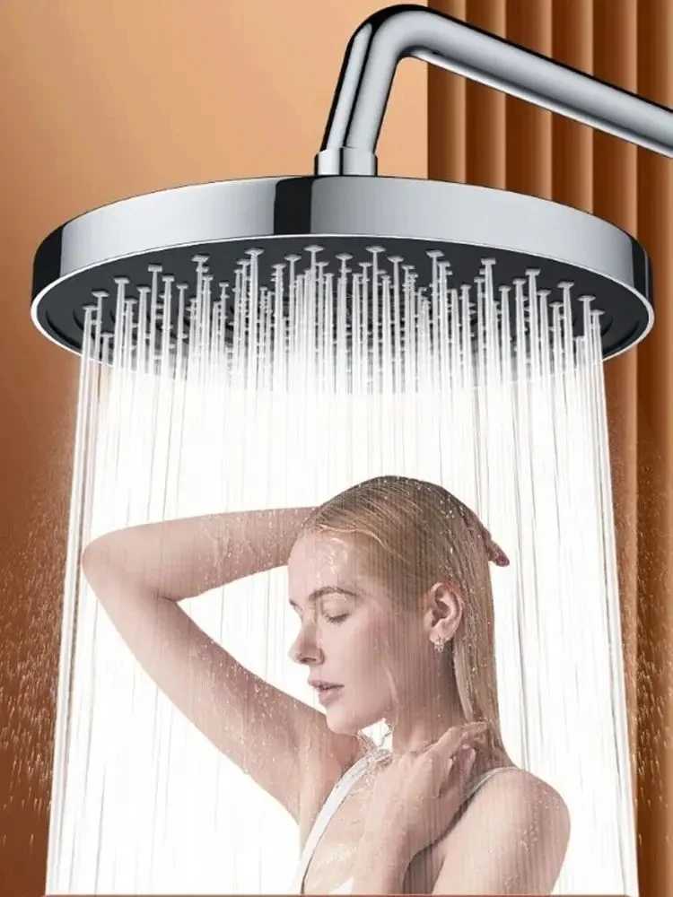 10 Inches Big Panel Large Flow Ceiling Mounted Supercharge Shower Head Set 3 Modes High Pressure Abs Rainfall Bathroom Shower C251220