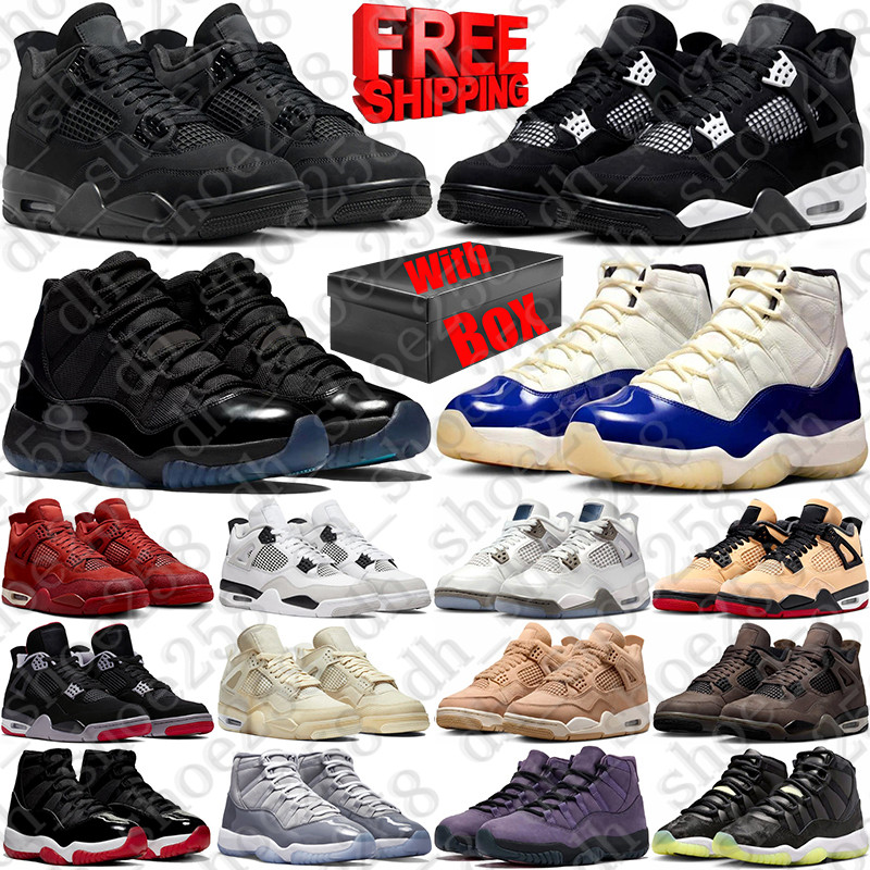 Free Shipping 2025 With Box Basketball 4 11 Shoes Designer 4 11s sneakers black cat Gamma Blue for mens womens Outdoor chaussure sneaker scarpe Sports
