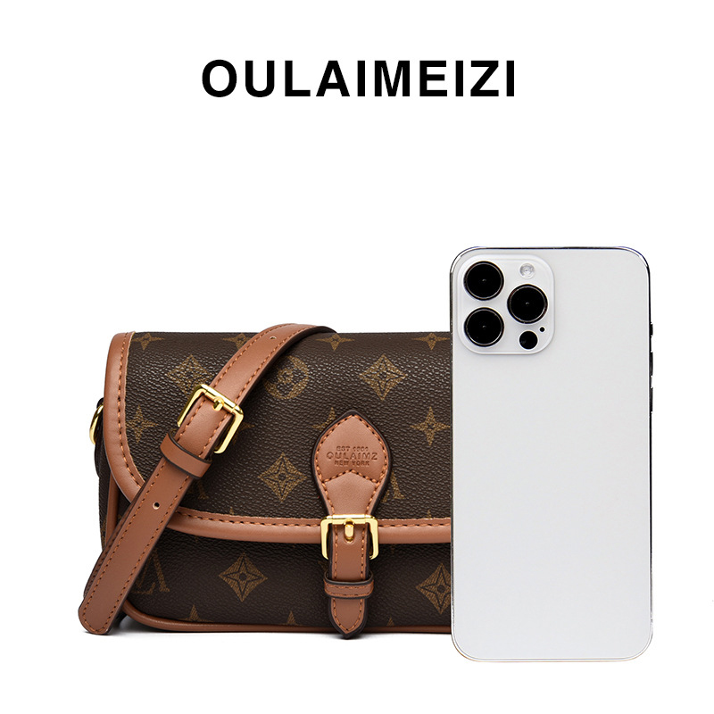 OULAIMEIZI Designer Bag 2025 New Style Fashionable Small Square Bag Versatile Classic Printed Single Shoulder Cross body Bag for Women