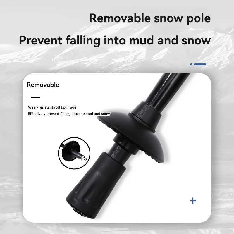 1pc Aluminium Alloy Teleskopic Stick Hiking Poles Basto De Trekking Walking Stick Ultralight Absorber Walking Cane Alpenstock G251220