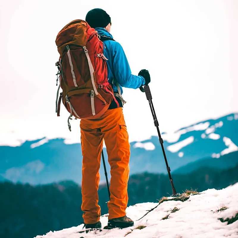 Lightweight outdoor trekking pole with four adjustable height and anti slip grip essential for hiking G251220