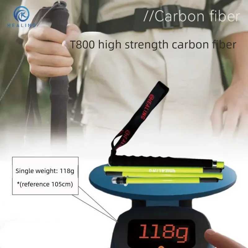 Ultra-Light Carbon Fiber Walking Sticks 4-Section Folding Trekking Poles for Hiking And Climbing Nature Hike G2512201