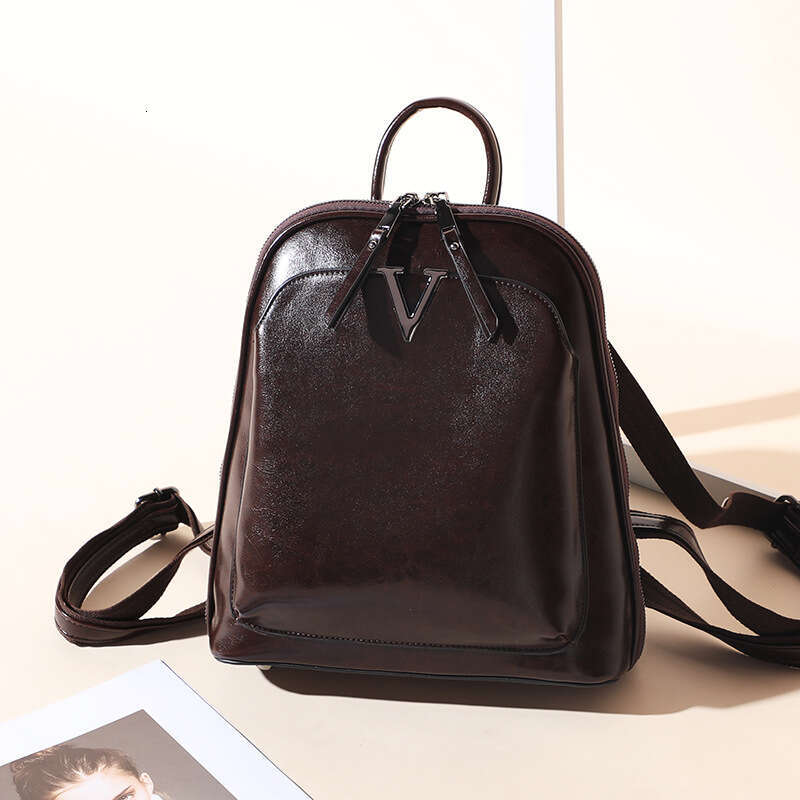 Luxury bag designer handbag Hobo new street trend leather goods solid color small square bag genuine leather car stitching women's backpack