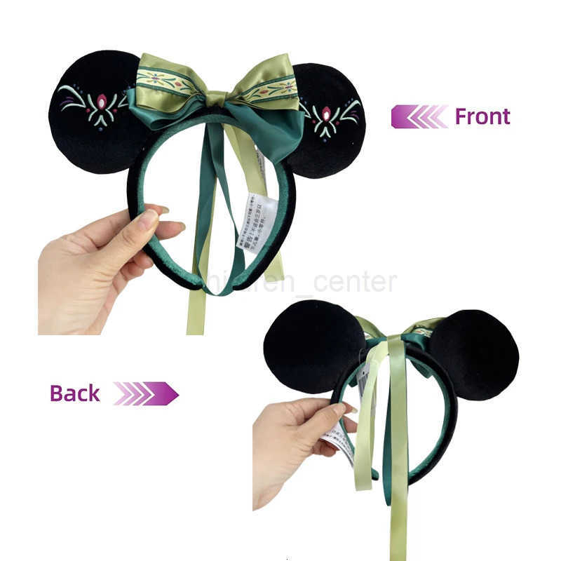 Disney 2025 Mickey Mouse Headband Disneyland New Speed Silver Nimbus PU Leather Headwear Children Girl Toys Decoration H251220