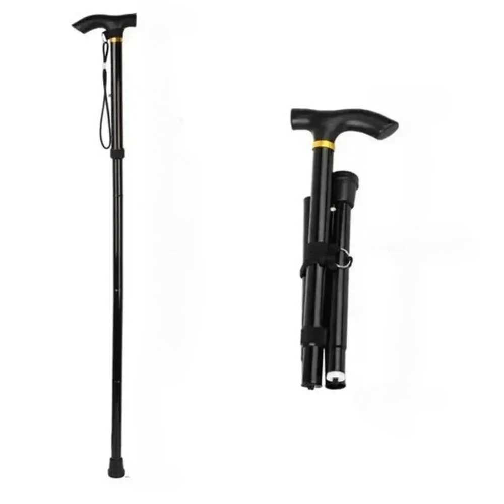 Telescopic Walking Stick - Aluminum Alloy Folding Hiking Pole for Trekking Elderly Support G251220