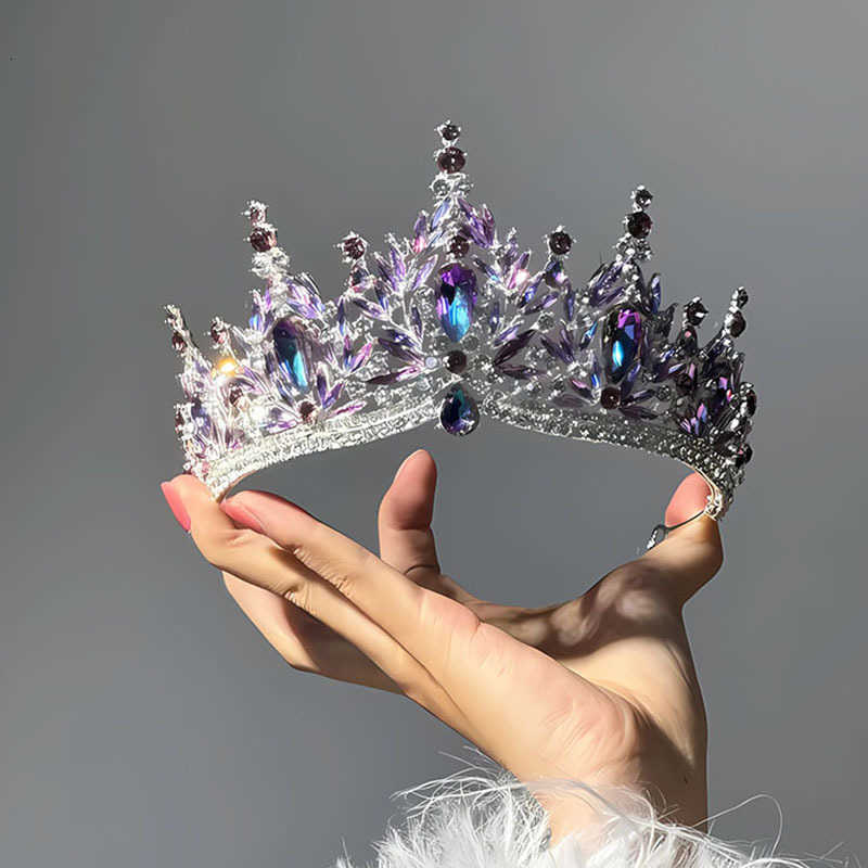 Bridal tiaras and crowns with necklace earring set for Wen Bride jewelry sets Girls wedding crown Party Birthday Gifts X250306