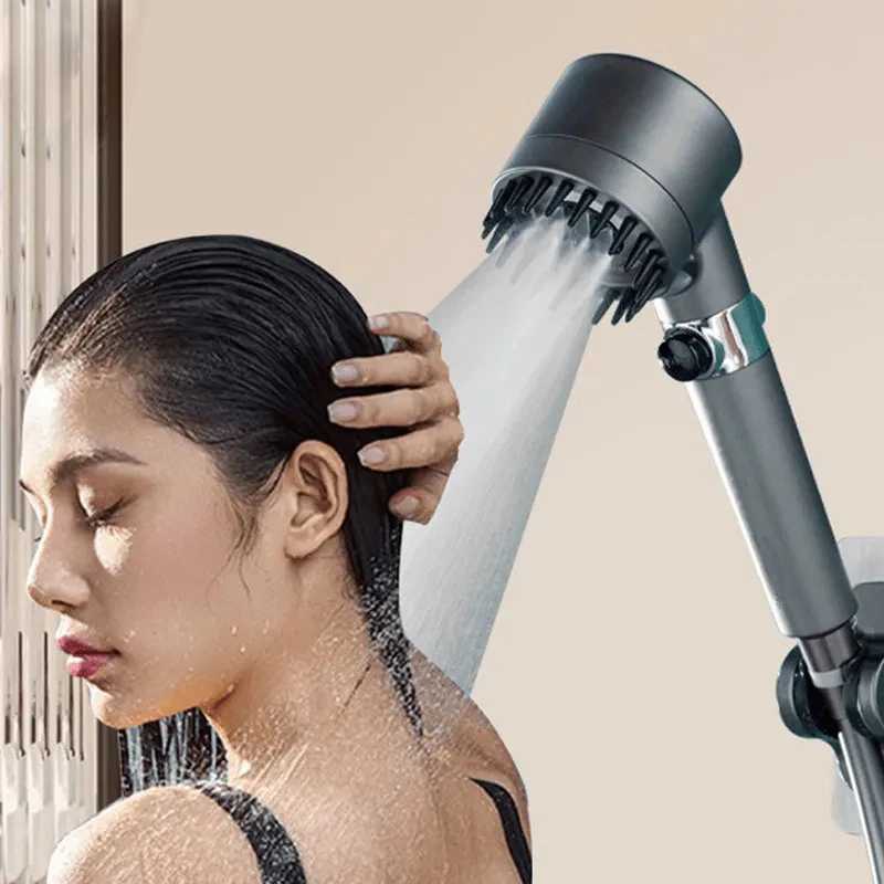 New Zai Xiao 3 Modes Adjustable Shower Head 4 In 1 Massage Shower High Pressure Water Saving One-Key Stop Spray Nozzle Bathroom C251220